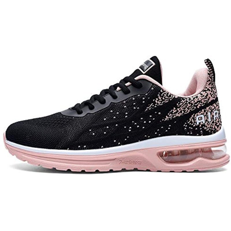 AMAXM Women Air Running Sneakers Athletic Walking Shoes Breathable Tennis for Jogging Gym Sport(US5.5-10 B(M) Blackpink