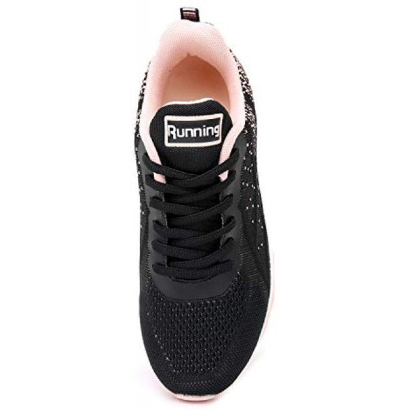 AMAXM Women Air Running Sneakers Athletic Walking Shoes Breathable Tennis for Jogging Gym Sport(US5.5-10 B(M) Blackpink