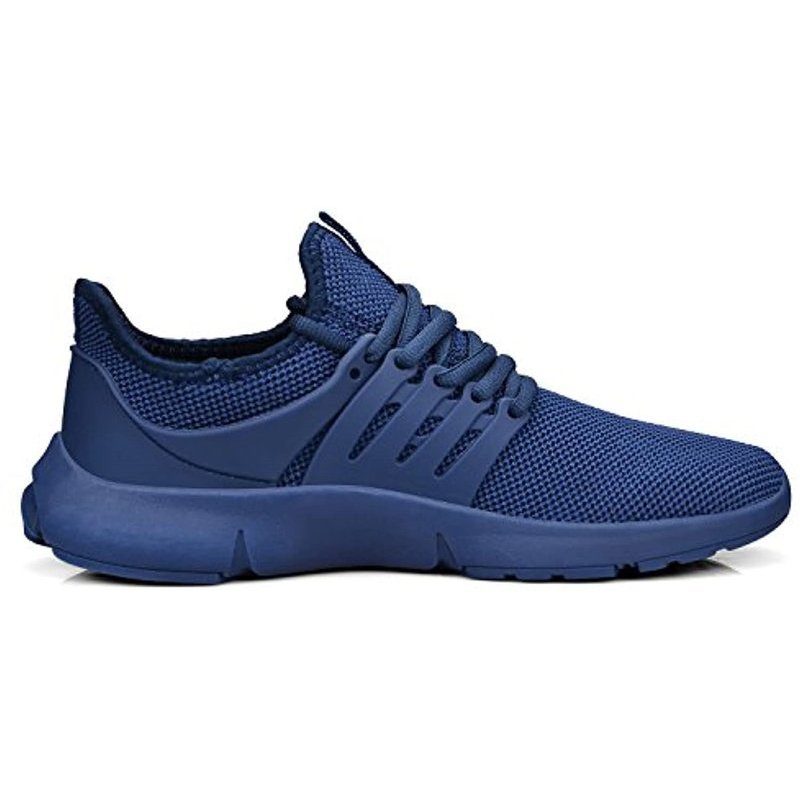 Feetmat Men's Non Slip Gym Sneakers Lightweight Breathable Athletic Running Walking Tennis Shoes Blue