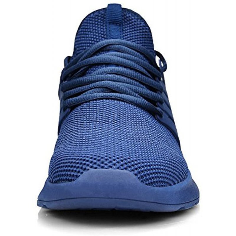 Feetmat Men's Non Slip Gym Sneakers Lightweight Breathable Athletic Running Walking Tennis Shoes Blue