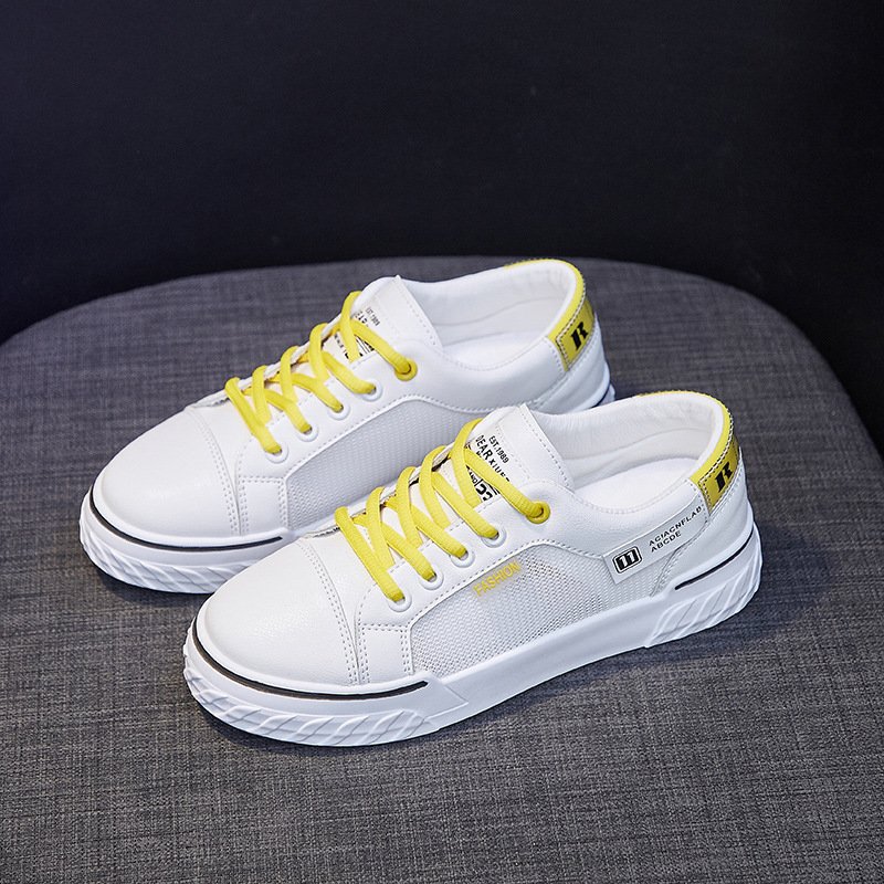 Breathable basic white shoes women's mesh surface 2021 summer new sneakers women's students mesh shoes trend