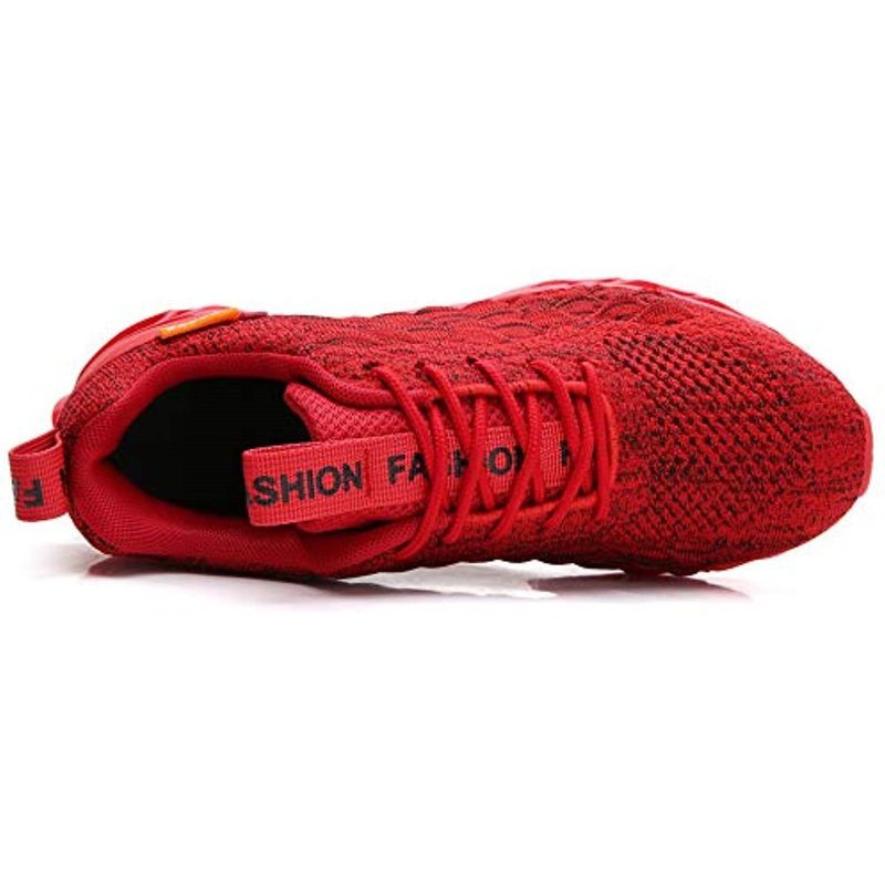 TSIODFO Sport Running Shoes for Mens Mesh Breathable Trail Runners Fashion Sneakers A050 Red