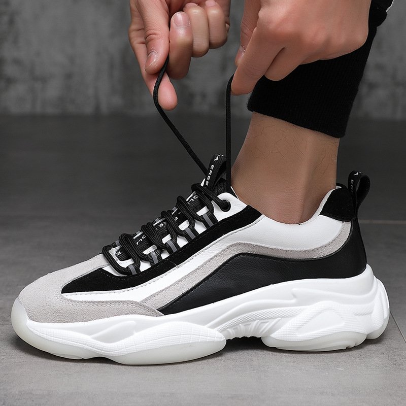 Breathable men's shoes autumn trendy shoes 2021 new sports casual shoes men's high white shoes