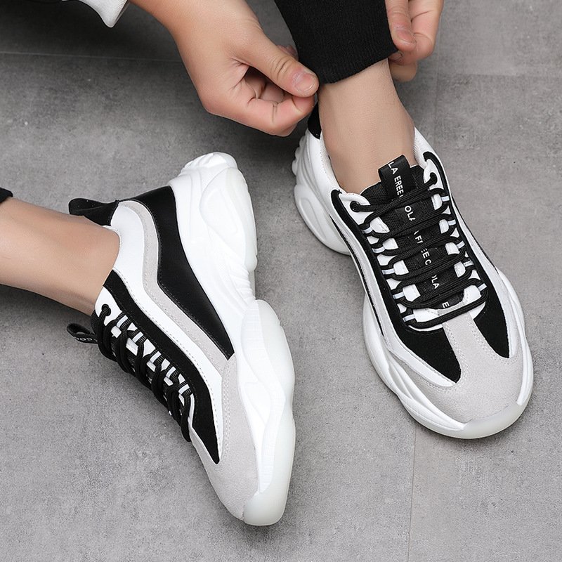 Breathable men's shoes autumn trendy shoes 2021 new sports casual shoes men's high white shoes